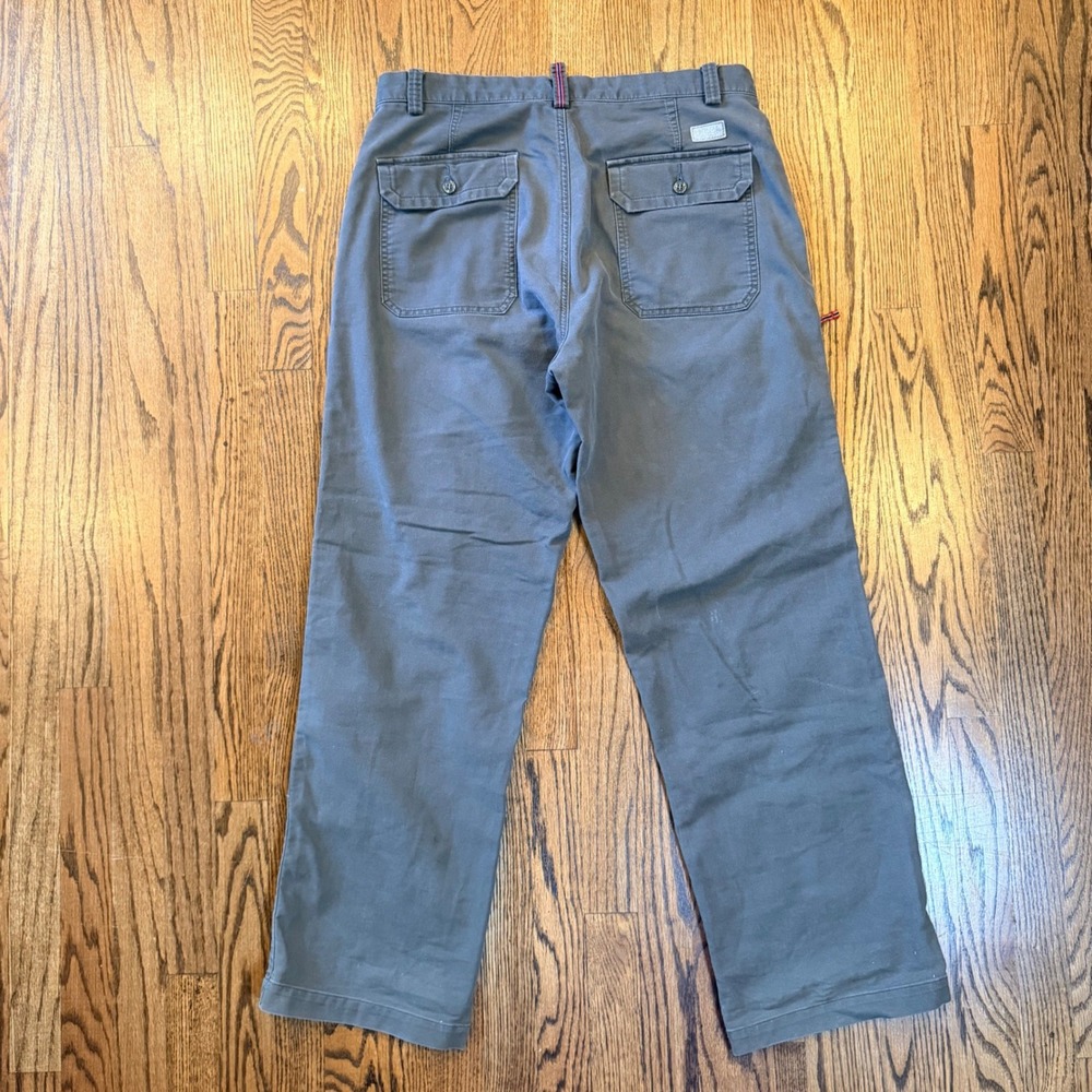 Vintage Dockers Relaxed Fit Chino Pants Side Zipper‎ Pocket 34x30 Green - Picture 2 of 11